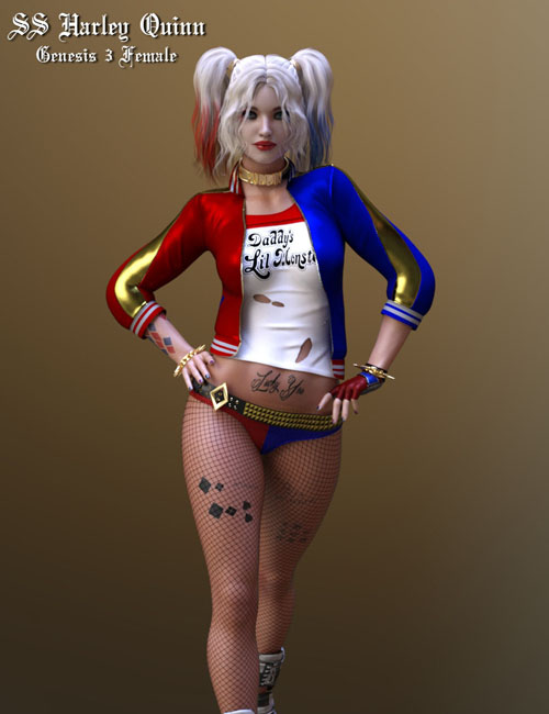SS Harley Quinn (converted from G3F) for Genesis 8 Female(s)