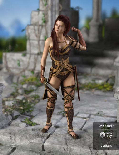 dForce Warrior Amazonia Outfit for Genesis 8 Female(s)