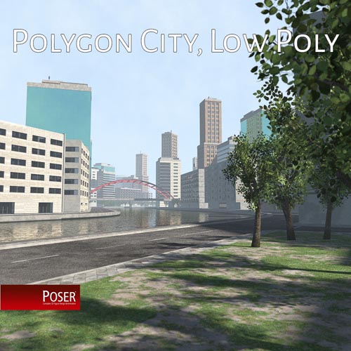 Polygon City, Low Poly for Poser