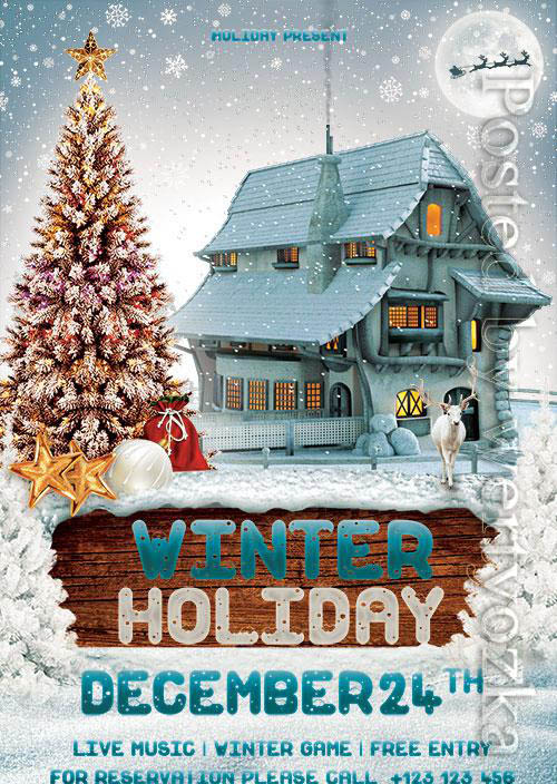 Winter Holiday - Premium flyer psd template