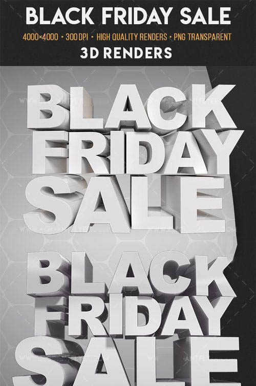 Black Friday Sale 3D Render Templates