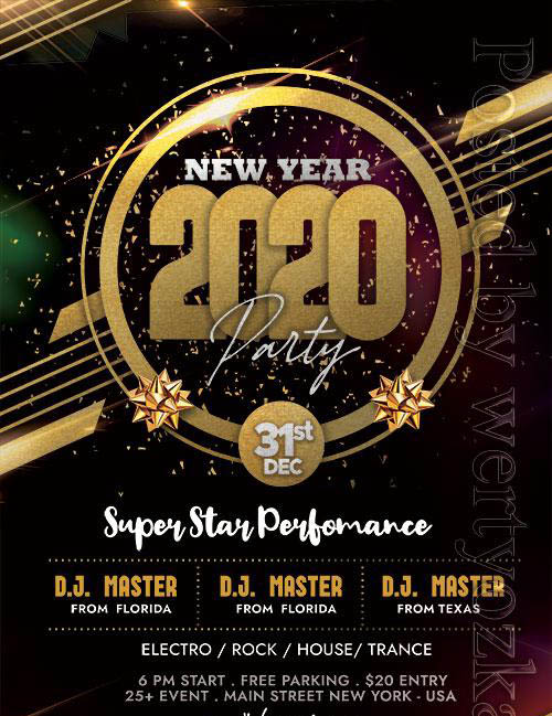 2020 New Year Party - Premium flyer psd template
