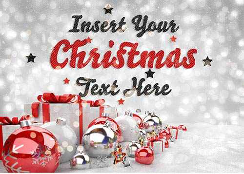 Striped Text Effect with Christmas Scene 304760663 PSDT