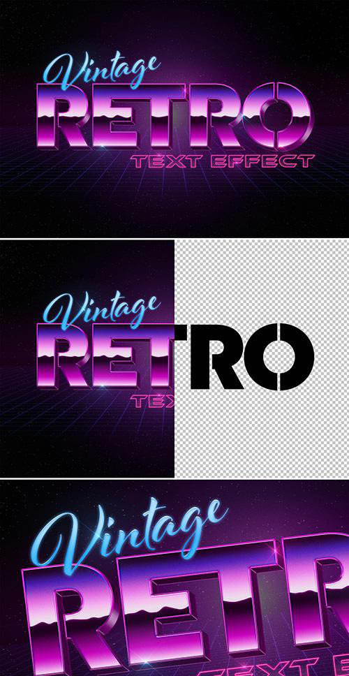 3D 80S Text Effect 304757449 PSDT