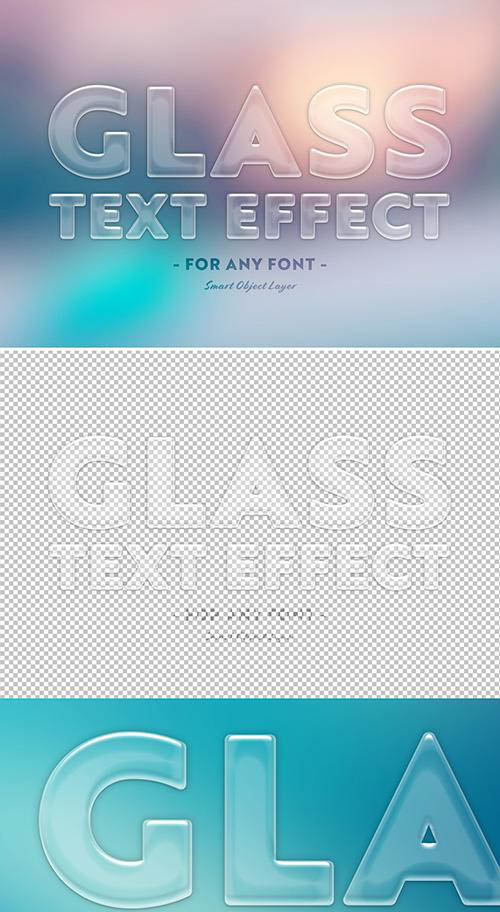 Transparent Glass Text Effect 302281997 PSDT