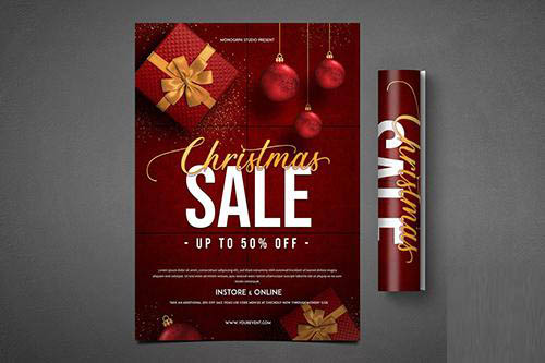 Christmas Sale Flyer PSD