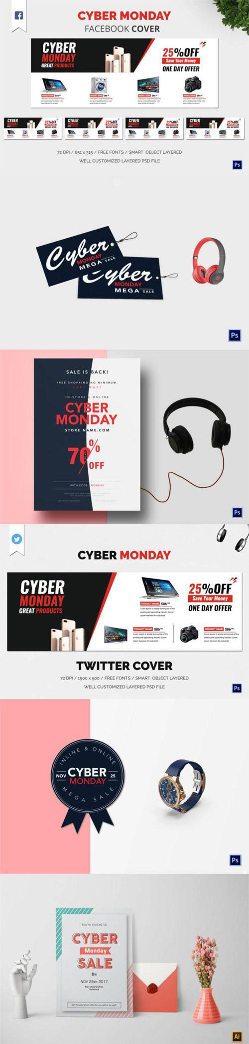 15 Designs and Templates You Need for Cyber Monday Creatives