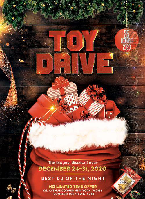 Christmas Toy Drive - Premium flyer psd template
