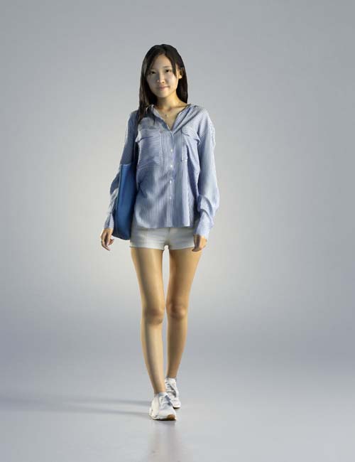 Woman Jess Casual Walking 001 Free 3D model
