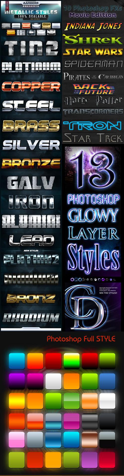 75 Brilliant Text Styles Collection for Photoshop