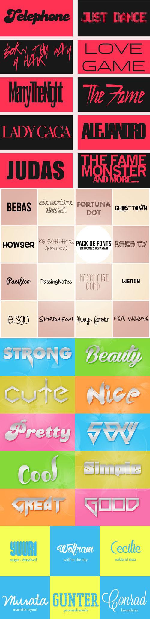 116 Awesome Fonts Collection