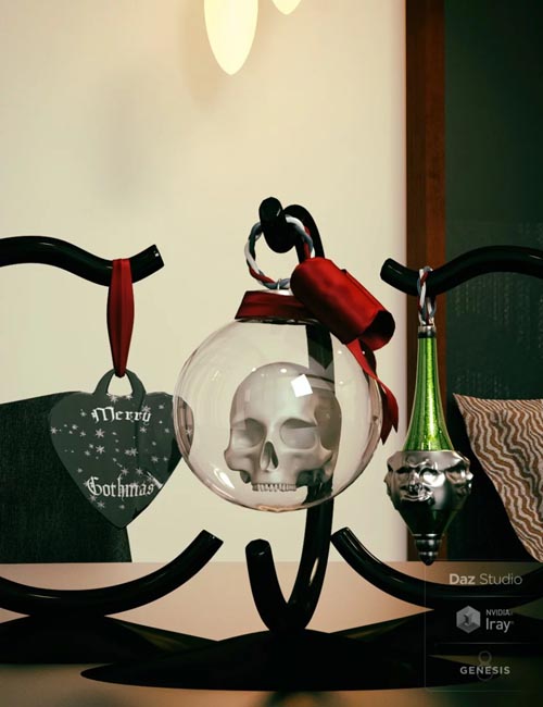 A Gothic Christmas Tabletop Decoration