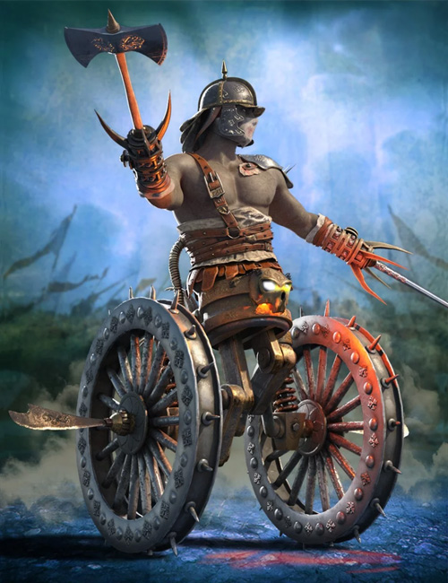Medieval Cyborg Chariot for Genesis 8 Male
