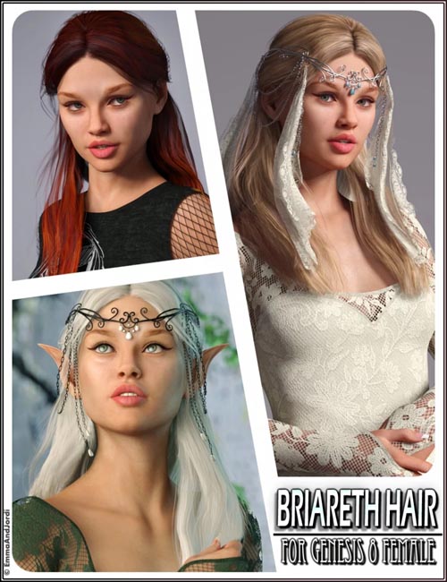 Briareth Hair for Genesis 8 Female(s)