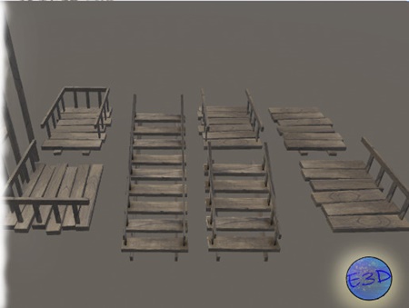 Stairs and Floor Wood Pack
