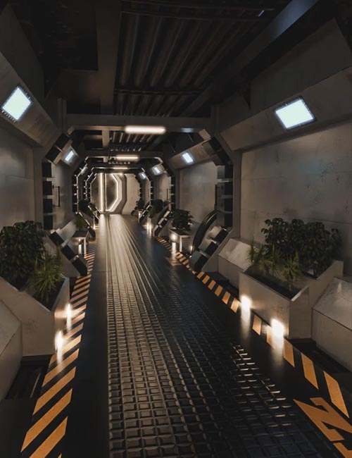 Modular Scifi Hallway