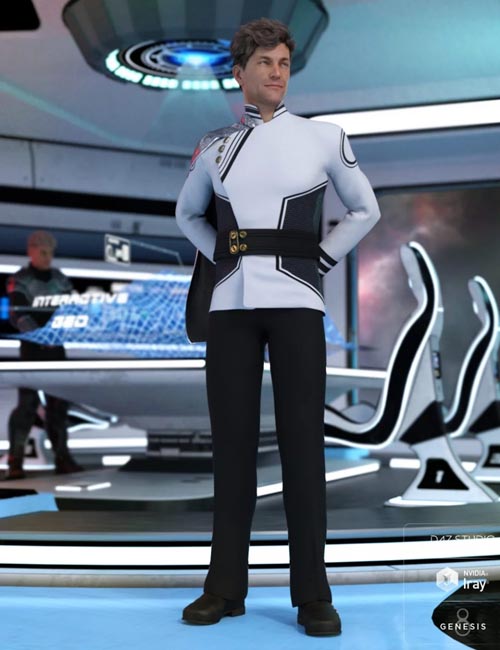 dForce Fleet Commander Outfit for Genesis 8 Male(s)