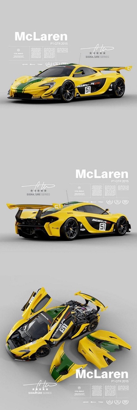 Cgtrader McLaren P1 GTR 2015 вЂ“ Exterior Interior Engine 3D model