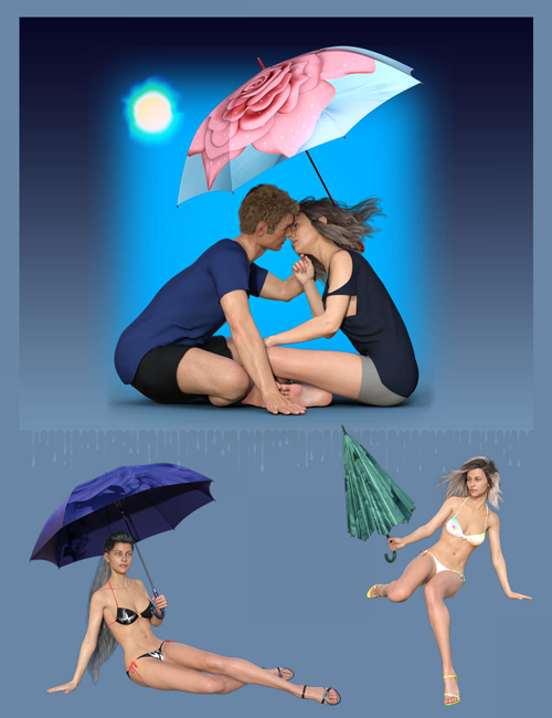 Umbrella and Poses for Genesis 8