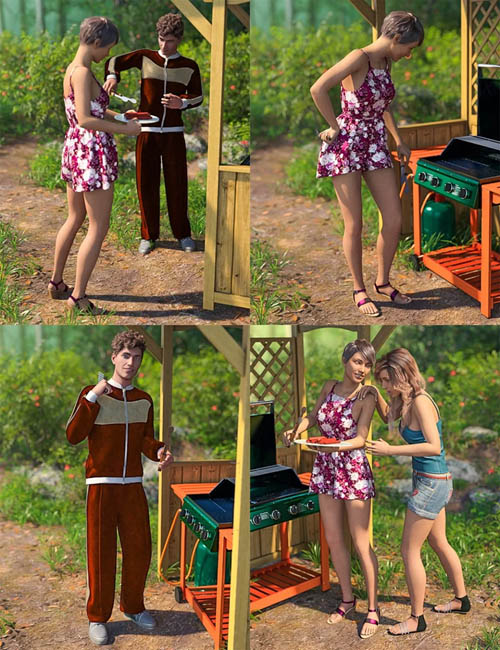 Grillin' Poses for Genesis 8
