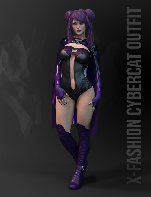 dForce X-Fashion Cybercat Outfit for Genesis 8 Female