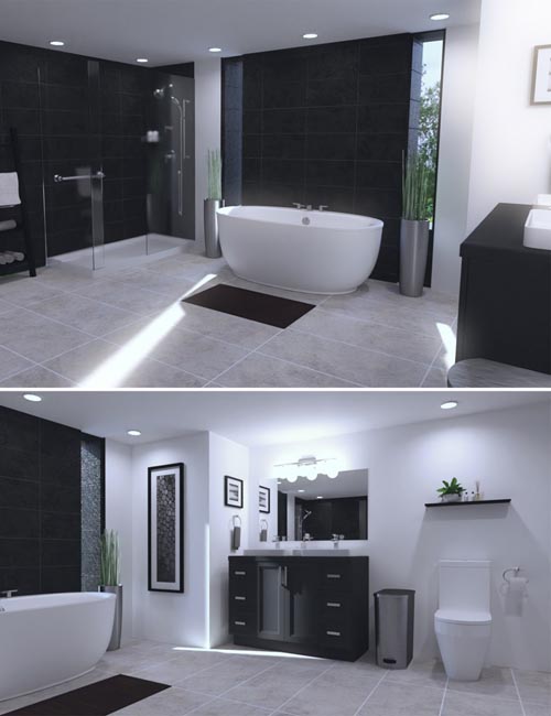 Sophisticated Tile Bathroom