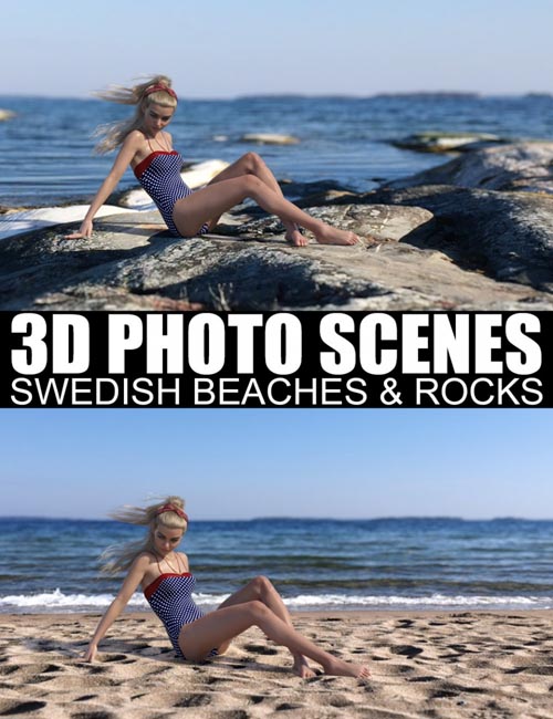 3D Photo Scenes - Swedish Beaches And Rocks