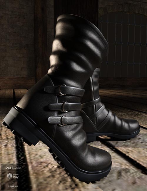Strap Boots for Genesis 8 Male(s)