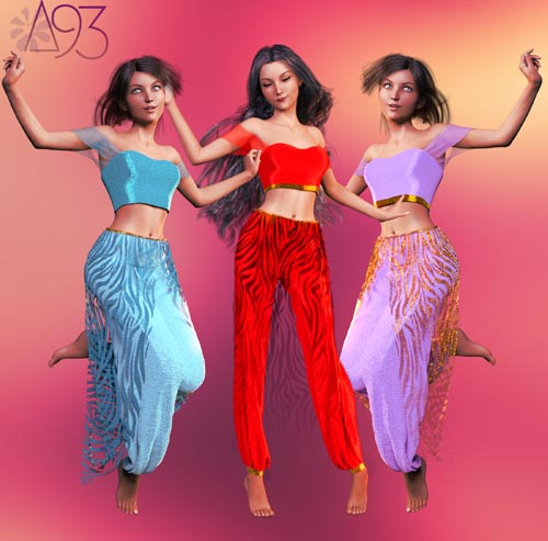 a93 - dForce Arabian Nights Outfit for G8F