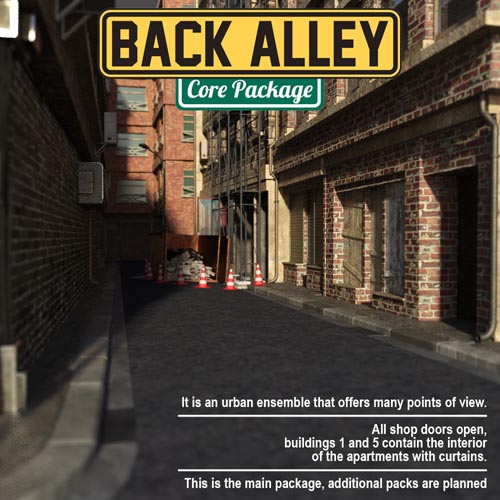 Back Alley Core Package for DS Iray
