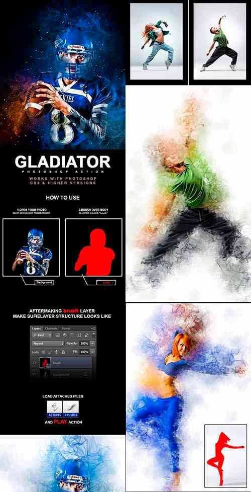 Gladiator Photoshop Action 25596174