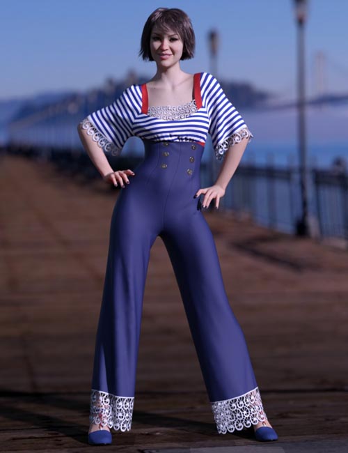 dForce Anchors Aweigh Outfit for Genesis 8 Female(s)