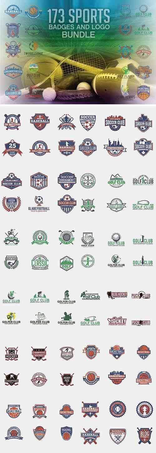 173 Sports Badges and Logo Bundle