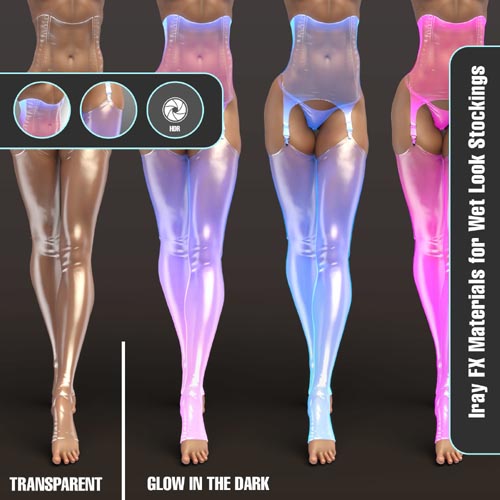Iray FX Material Addon for Wet Look Stockings