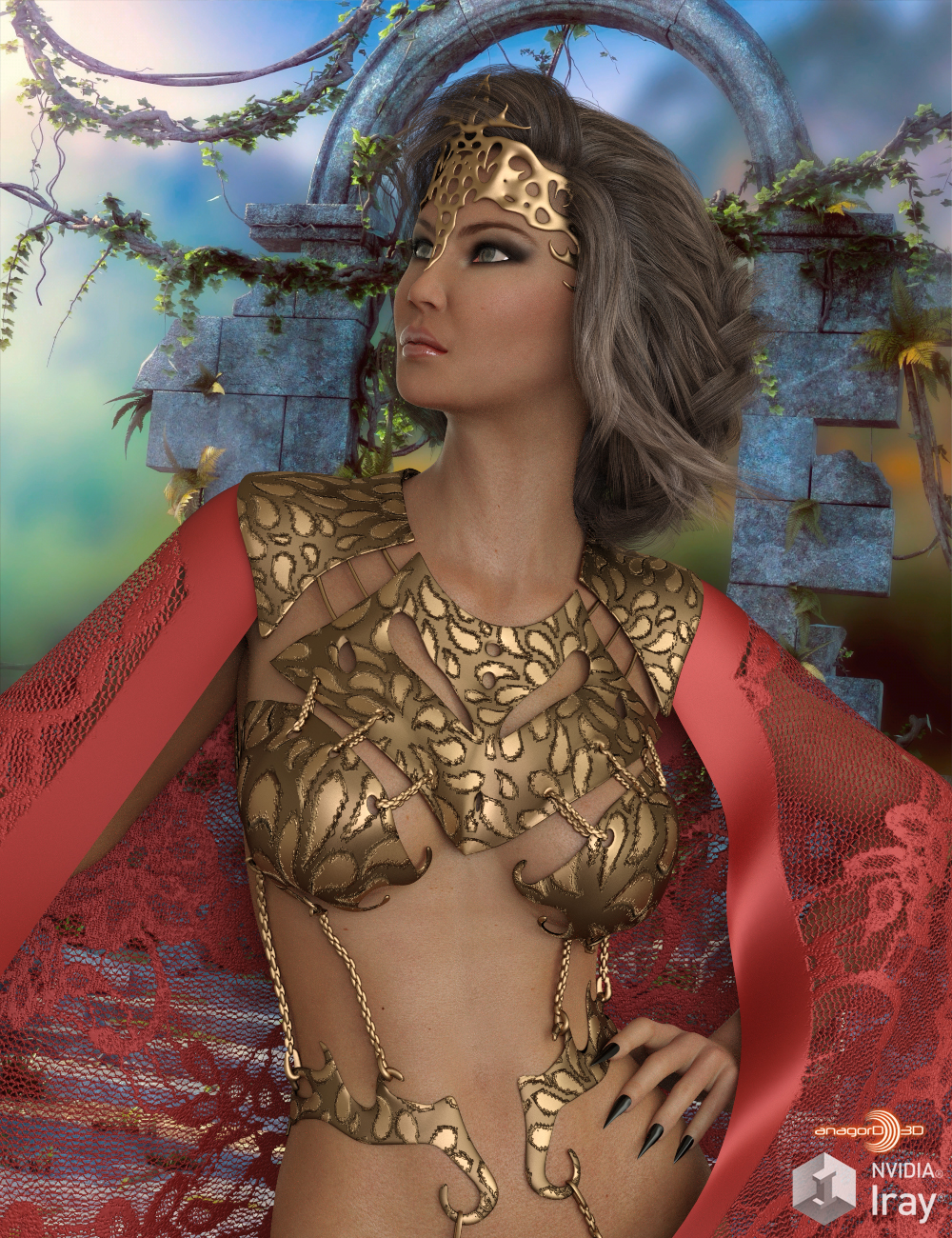 HEROINE - Princess of Mars Outfit for Genesis 8 Female