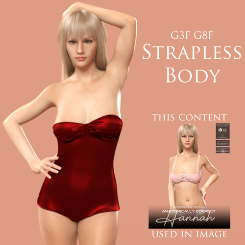 Strapless Body for Genesis 3 Female and Genesis 8 Female