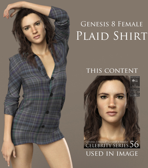 Plaid Shirt for Genesis 8 Female