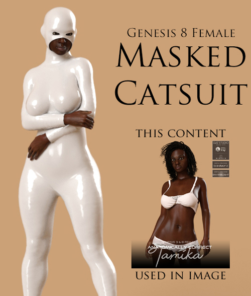 Masked Catsuit for Genesis 8 Female