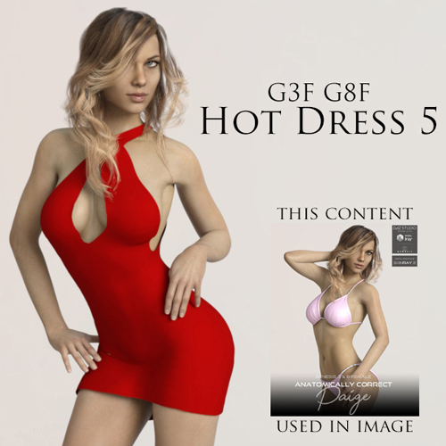Hot Dress 5 for Genesis 3 Female and Genesis 8 Female