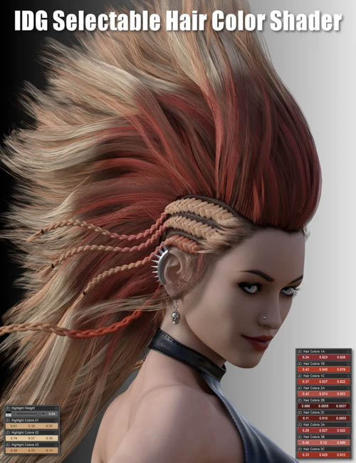 IDG Iray Selectable Hair Color Shader (update)