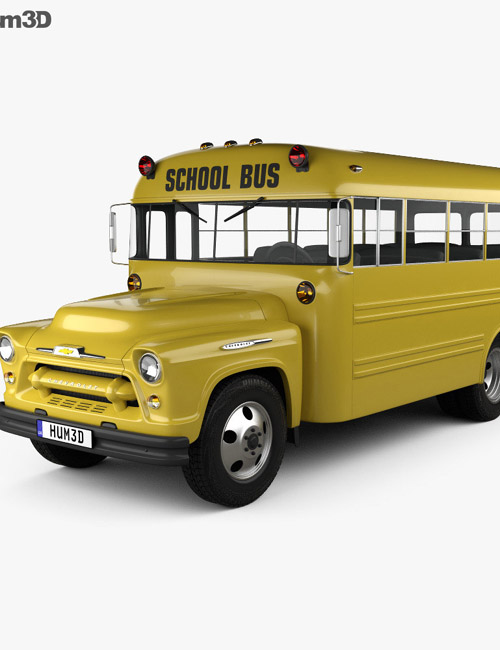 Chevrolet 4500 School Bus 1956 3D model