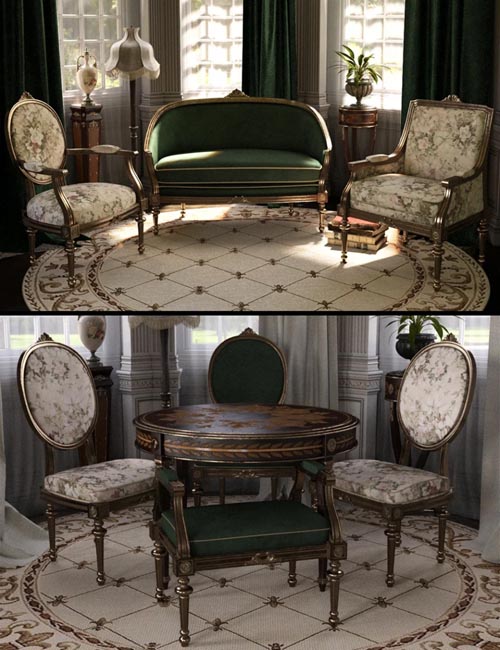 Reupholstered for Vintage Furniture Iray
