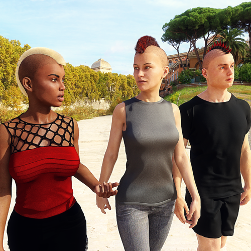 Mohawk for Genesis 8 Male and Female