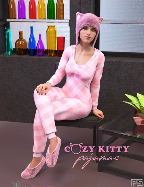 dForce Cozy Kitty PJ for Genesis 8 Female