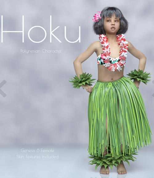 Hoku A Cute Polynesian Female Character
