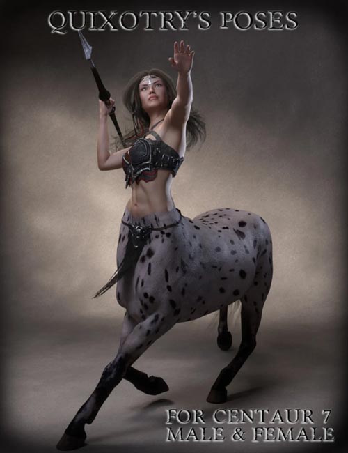 Quixotry's Poses for Centaur 7 Male and Female