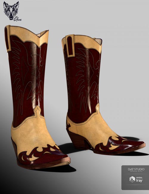 ZK Country Boots for Genesis 3 and 8 Female(s)