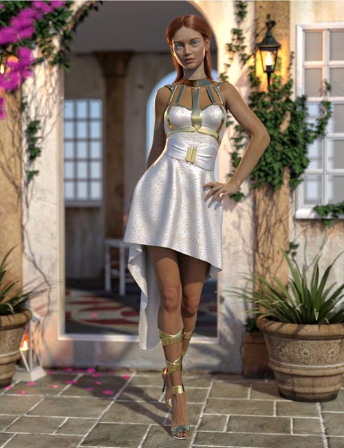 dForce Strappy High Low Outfit for Genesis 8 Female(s)