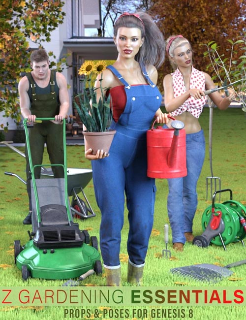 Z Gardening Essentials Props and Poses for Genesis 8