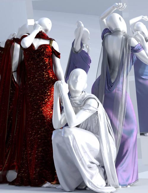 dForce Aquarius Gown for Genesis 3 and 8 Female(s)